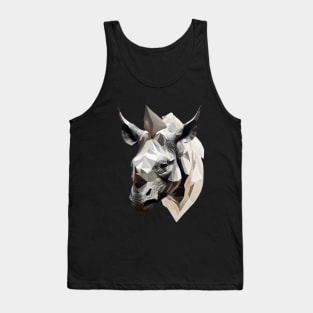 Black rhino head Tank Top